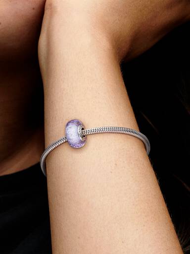 Charm de Cristal de Murano Lavanda Morado Talla única