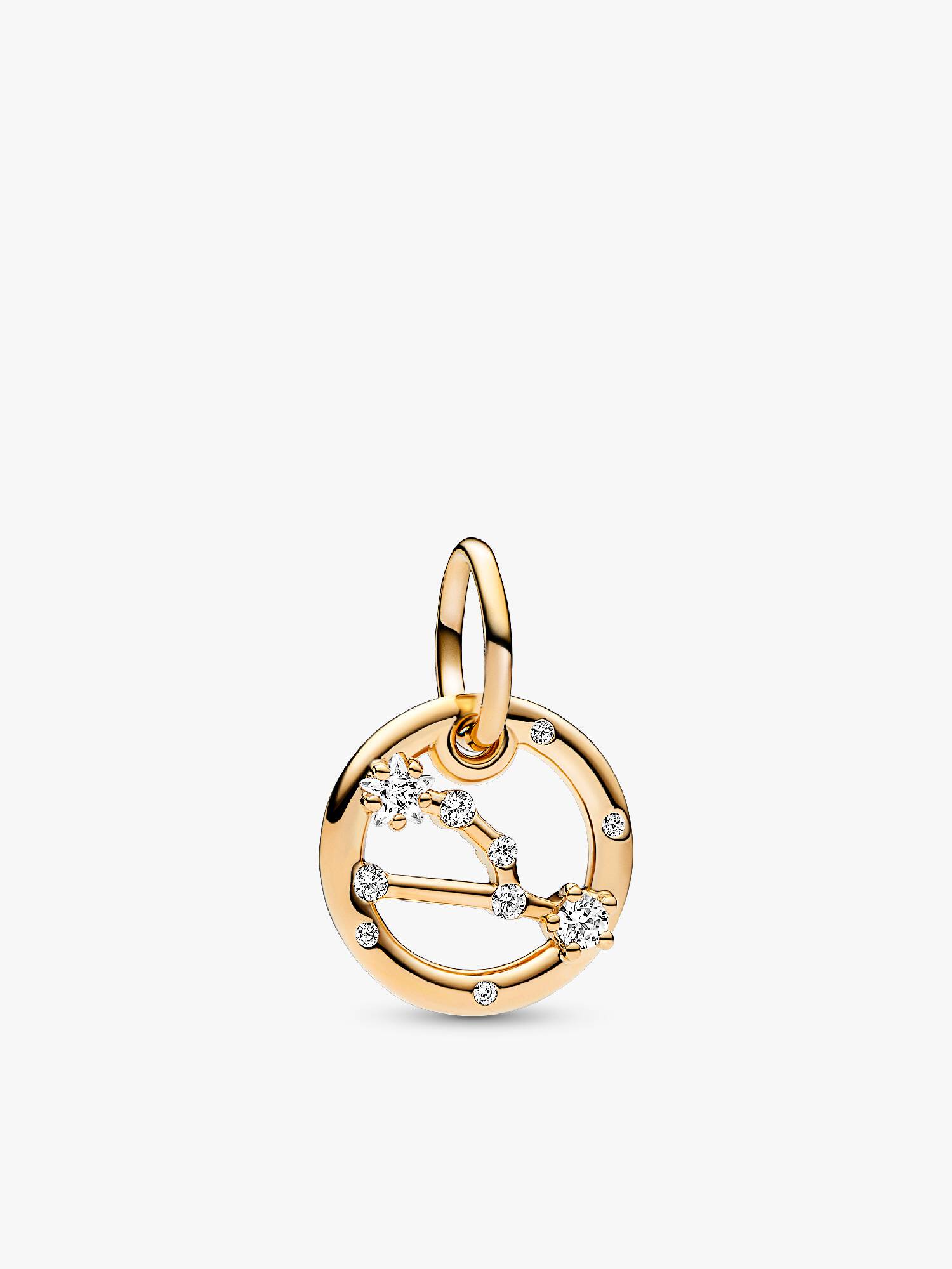 Charm Colgante Zodiaco Tauro Recubrimiento en Oro de 14k Talla única
