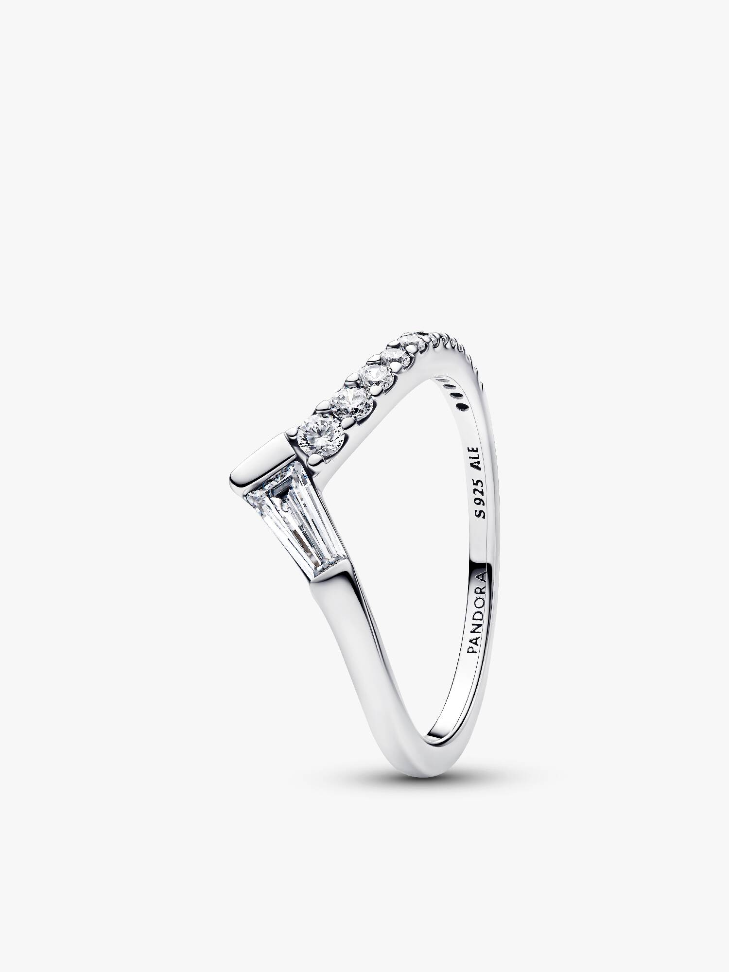 Anillo Banda Tiara Baguette en Pavé
