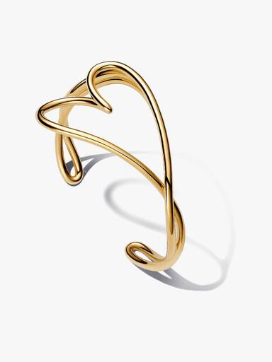 Brazalete Rígido Corazón Forma Orgánica