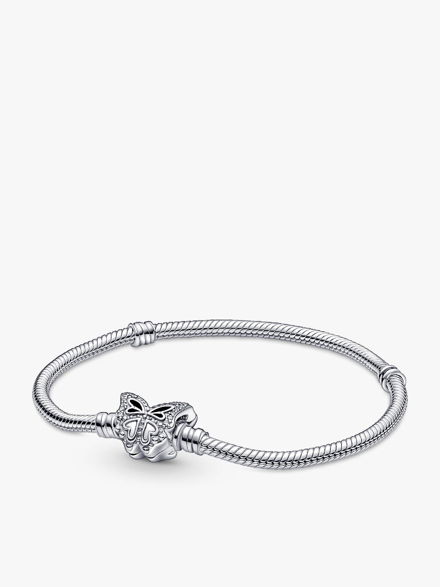 Brazalete Pandora Moments Cadena De Serpiente Con Broche Forma De Mariposa