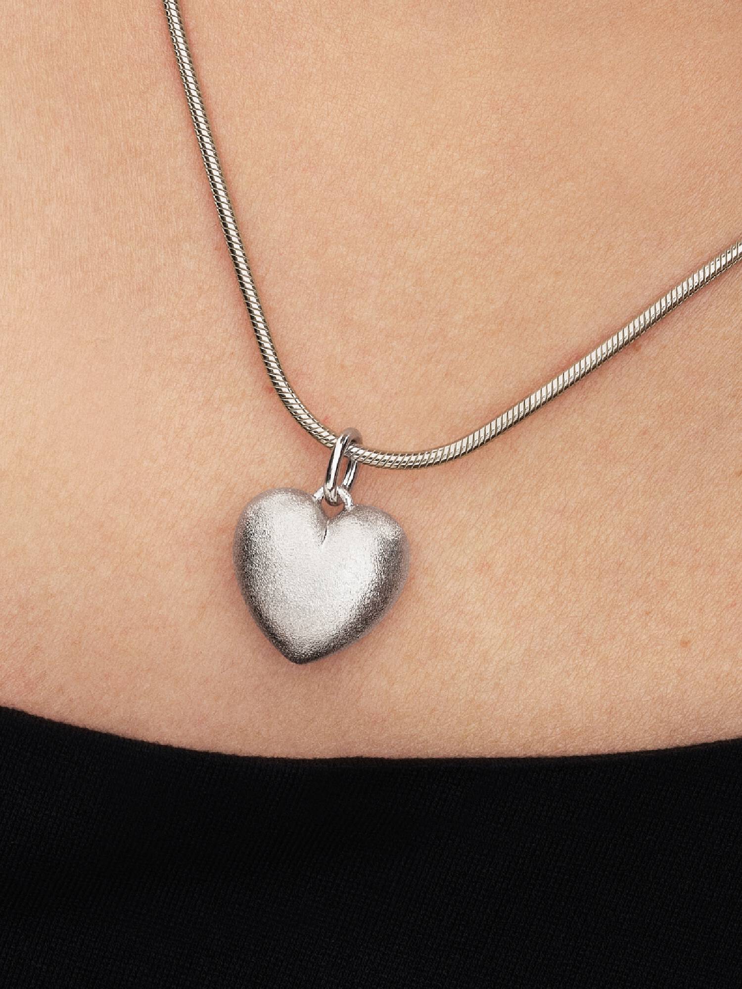 Charm Colgante Corazón Inflado Mate