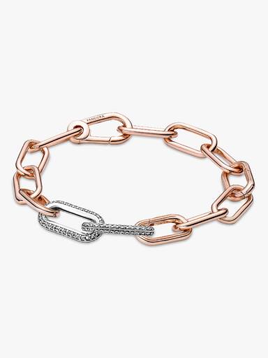 Eslabón De Estilo Doble En Pavé Brillante Pandora Me